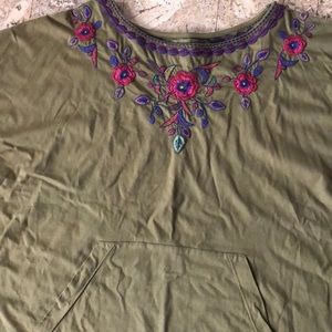 JWLA Johnny Was Olive Green Poncho